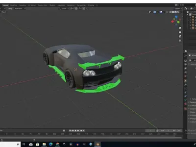 Nissan gtr 3D model 5