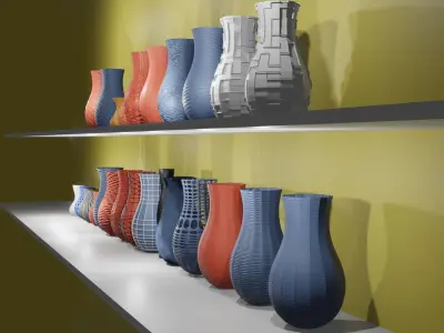 26 Vases full set different models 3D print model
