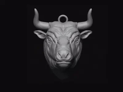 Bull Head Pendant  3D print model