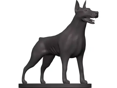 Doberman figurine 3D model