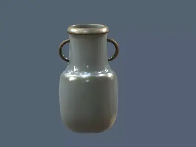 Old Metallic Vase Low-poly 3D model