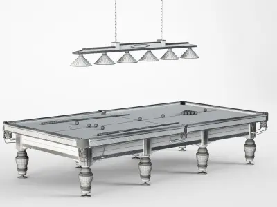 Snooker billiard table 3D model