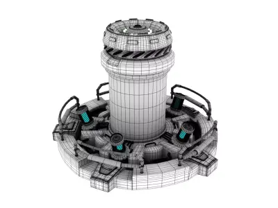 3D Sci fi Reactor   Alien Power Chamber   Power Generator 3D model