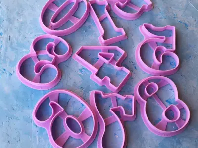 Set of numbers Cookie Cutter  3D print model