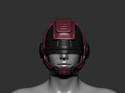 helmet high poly sculpt 3d printable  3D model 3
