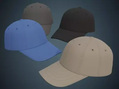 Baseball Cap 1A Low-poly 3D model