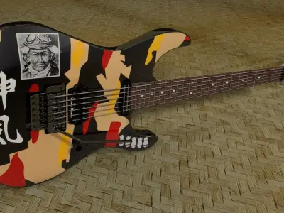George Lynch ESP kamikaze Standaard 3D model