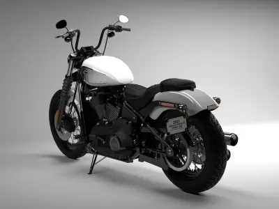 Harley Davidson Street Bob 2021 Stone Washed White Pearl  3D model