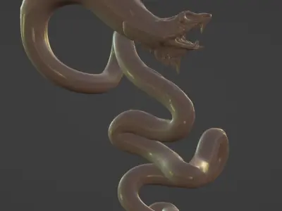 Stylized Snake Model 3D model