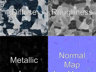 Winter Snow Boots with Insulated Lining and Water-Repellent C... Low-poly 3D model