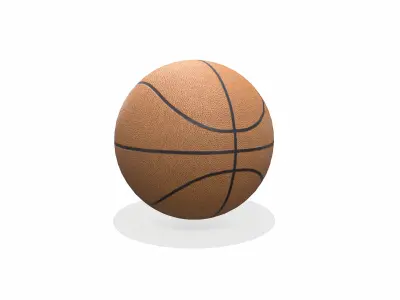 Generic Basketball Low-poly PBR Free low-poly 3D model