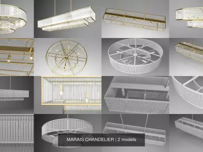 MARAIS CHANDELIER 3D Model Pack