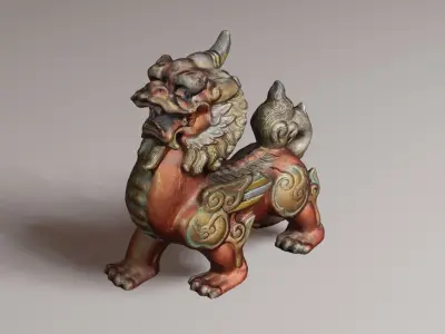 Dragon lion 3D print model