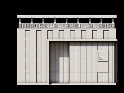 02 Modern Office Building With Terrace 3D model