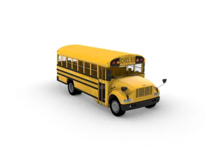 Yellow School Bus 3D model