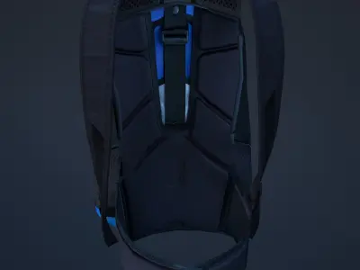 backpack Low-poly 3D model 4