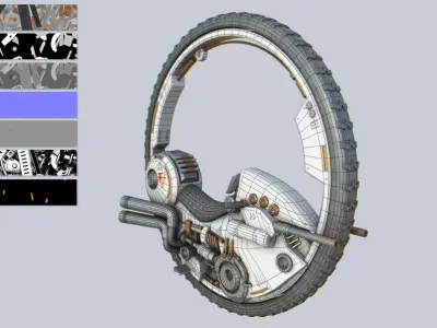 Mono wheel vehicle collection 3D Model Pack