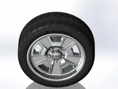 Custom wheels Foose Four42 for your scale model 3D print model