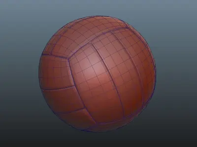 Volleyball PBR ball Low-poly 3D model