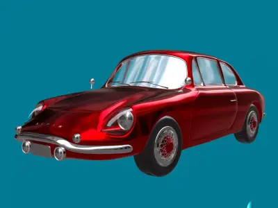 ALPINE GT4 1969 CAR Low-poly 3D model