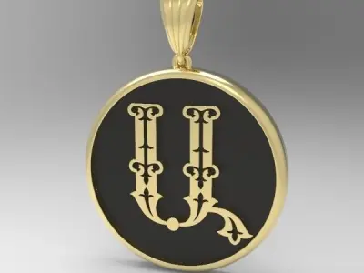 Decorative Letter A 3D print model