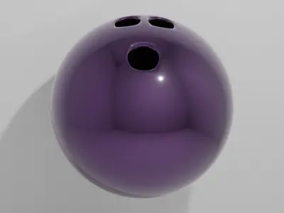 Dark Purple Bowling Ball 3D model