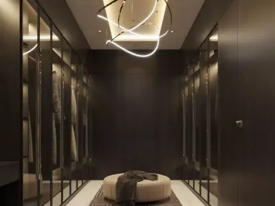 Dressing room and Bathroom Free 3D model