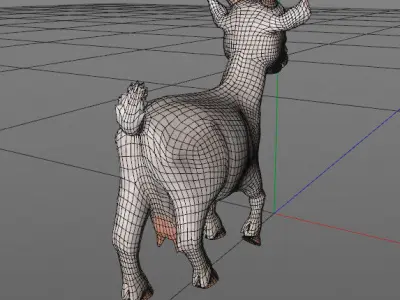 Goat or Goatling Low-poly 3D model