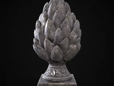 Pinha Decoration Low-poly 3D model