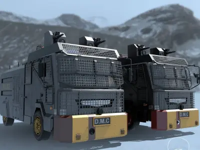 DAEJI ARMORED WATER CANNON AWC Low-poly 3D model