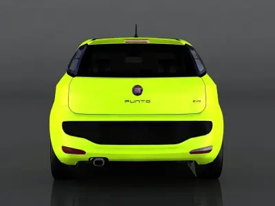 Fiat Punto EVO Low-poly 3D model