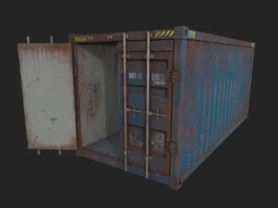 Container 3D model shipping Low-poly 3D model