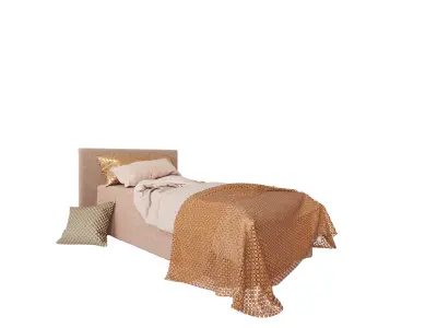 Children orange bed 3D model