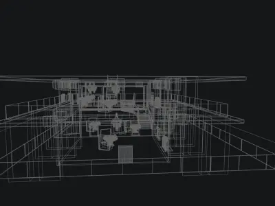 Restrorent Design Low-poly 3D model