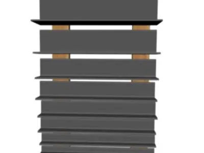 5 16in Thick Equal Angle 3D model