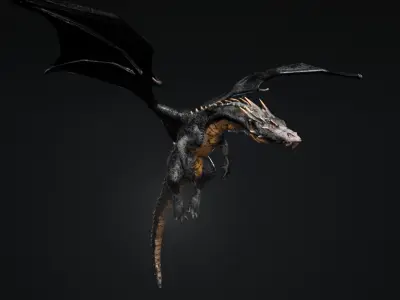 Dragon 1 UE4 and Unity Low-poly 3D model