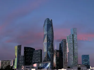 King Abdullah Economic City 3D model