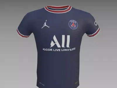 Messi PSG 30 - T shirt Low-poly 3D model