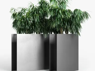 Sotomon modern planter with trellis 3D model