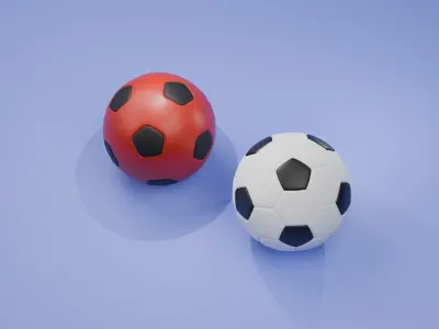Football Black and white 3D model