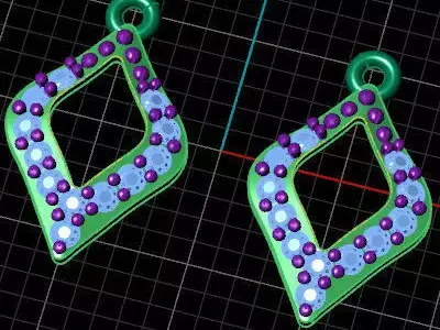 free jewelry earring  Free 3D print model