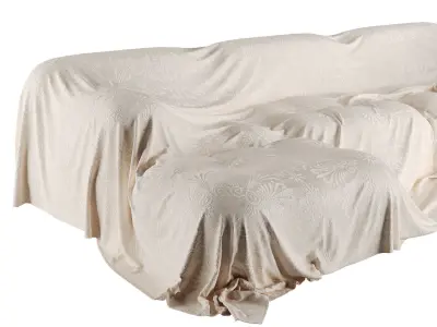 Camaleonda Sofa Covered With Luxury Fabric 3D model