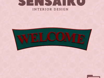 Pirate Marine Welcome Door Sign 3D Print File for DIY Home Decor 3D print model