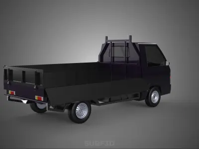 FLAT DECK BED DROP SIDE LOAD BODY GATE DOOR PICKUP TRUCK CAR BOX 3D model
