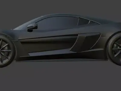 Black Sports Car 3d Model 3D model