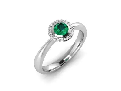 Solitaire Engagement Wedding Diamond Ring 3D print model
