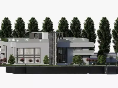 Hilton village residential villa 3D model