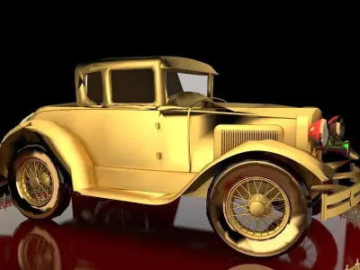 Antique car 3D model purchase