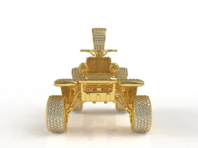 Iced Out Hip Hop Car Diamond Pendant 3D print model