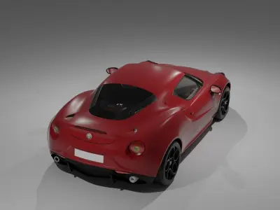 car Alfa Romeo 4C 960 Low-poly 3D model